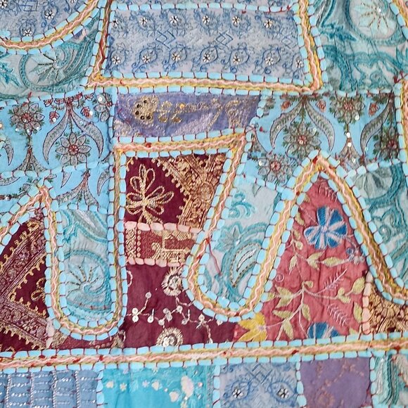Vintage Patchwork Elephant Tapestry Wall Hanging #4 - Picture 6 of 12